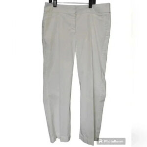 Eileen Fisher white stretch ankle pants